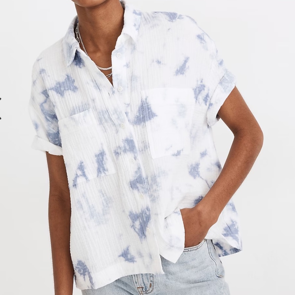 Madewell light spun beach shirt tie dye size S